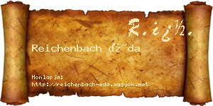 Reichenbach Éda névjegykártya